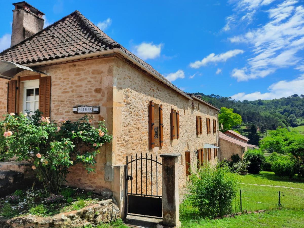 Le Logis Des 3 Coeurs Chambre La Boheme Bed & Breakfast Saint-Cernin-de-l'Herm Exterior photo